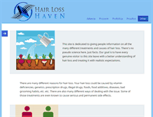 Tablet Screenshot of hairlosshaven.com